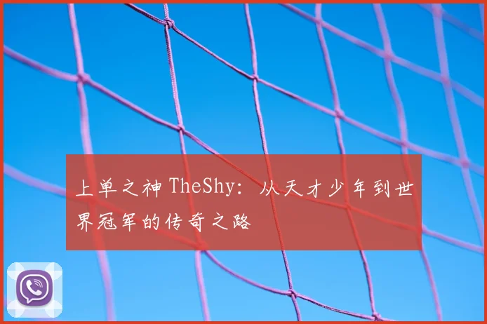 上单之神 TheShy:从天才少年到世界冠军的传奇之路